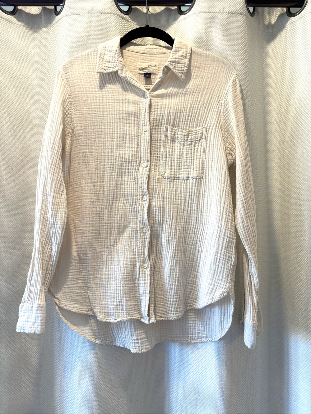 Universal Thread off-white Gauze Button-Down Shirt - women’s XS